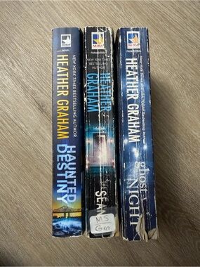 Heather Graham Paperback Book Set of 3 - Haunted Destiny, Seance, Ghost Night